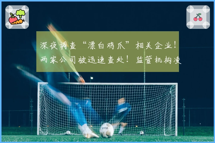 深夜调查“漂白鸡爪”相关企业！两家公司被迅速查处！监管机构凌晨3点持续行动